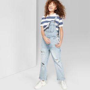 Wild Fable⚡️Distressed Denim Overall⚡️ NWT